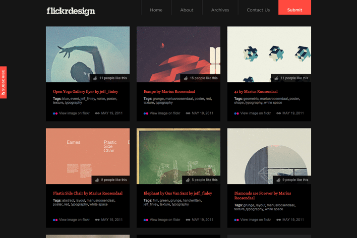 Flickr Design website preview
